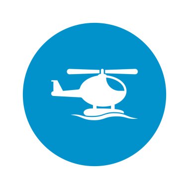 Beyaz arkaplanda helikopter simgesi