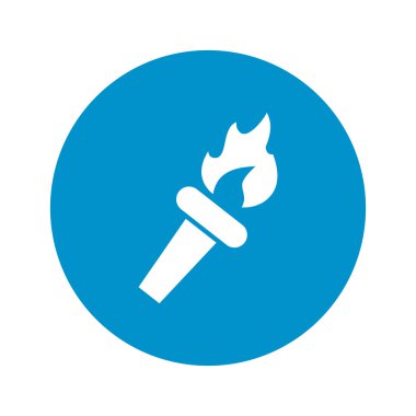 meşale simgesi beyaz arka plan üzerinde