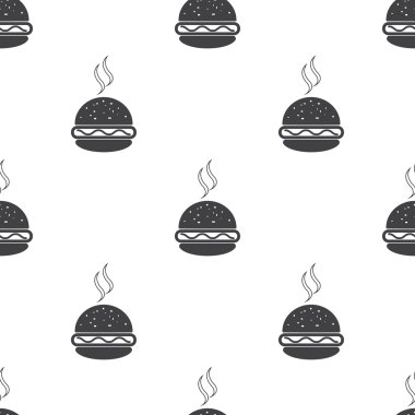 Beyaz arkaplanda hamburger simgesi