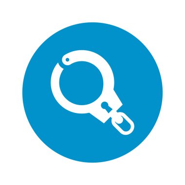 Beyaz arka plan üzerinde kelepçe simgesi