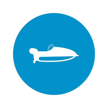 Beyaz arkaplanda tekne simgesi