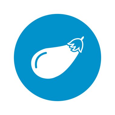 beyaz zemin üzerine patlıcan simgesi