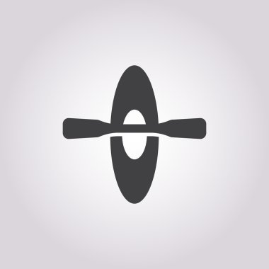 Kayık simgesi beyaz arka plan üzerinde