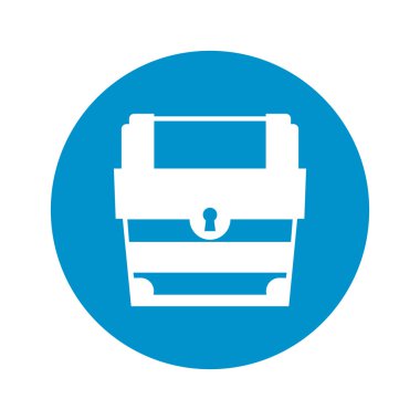 Beyaz arkaplanda göğüs simgesi