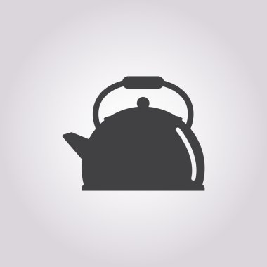 Beyaz arkaplanda çaydanlık simgesi