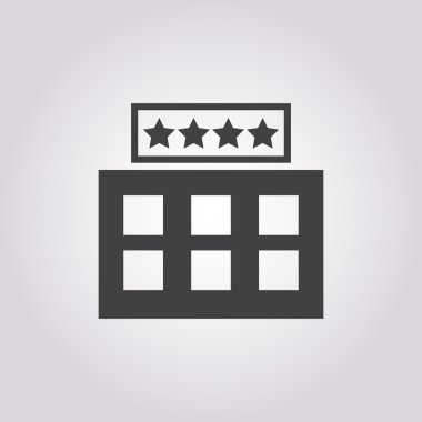 Hotel Icon beyaz arka plan üzerinde