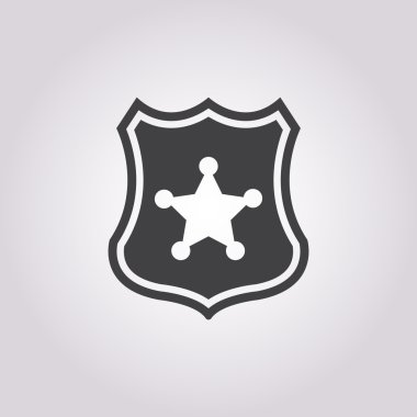 Beyaz arka plan üstünde kutsal kişilerin resmi polis rozeti