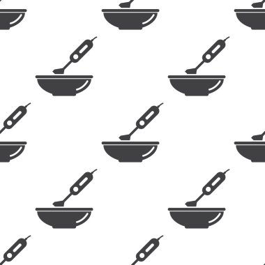 Beyaz arka plan üzerinde blender ve fincan tabağı simgesi