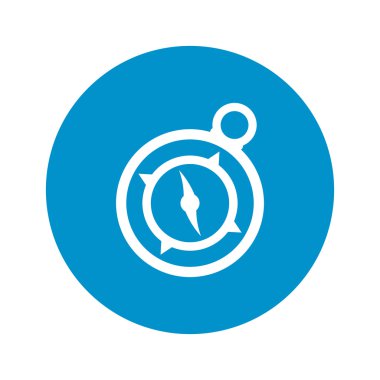 beyaz arkaplanda pusula simgesi