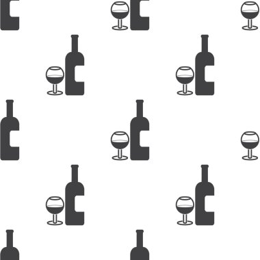 Beyaz arka plan üzerinde şişe ve cam kutsal kişilerin resmi