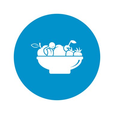  beyaz arkaplanda meyve simgesi