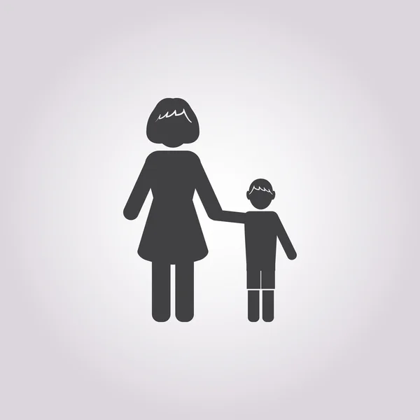 Icône mère sur fond blanc — Image vectorielle