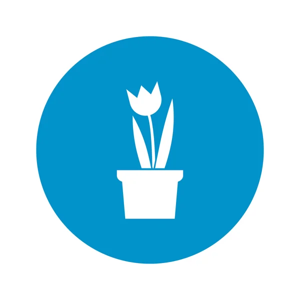Icono de tulipán sobre fondo blanco — Archivo Imágenes Vectoriales