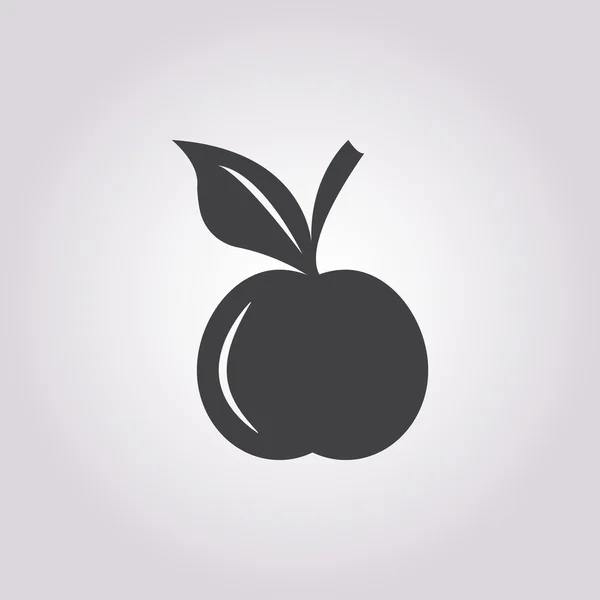 Icône pomme sur fond blanc — Image vectorielle