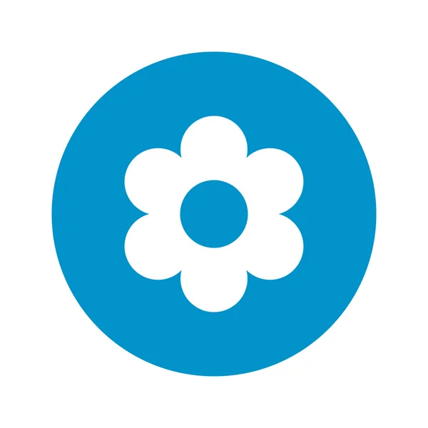 Icono de flor sobre fondo blanco — Vector de stock