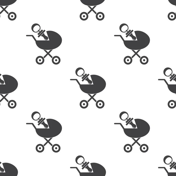 Baby stroller icon on white background — Stock Vector