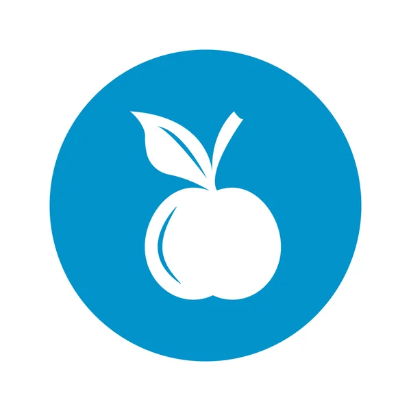 Ícone de maçã no fundo branco — Vetor de Stock