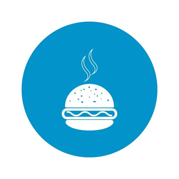 Hamburger pictogram op witte achtergrond — Stockvector