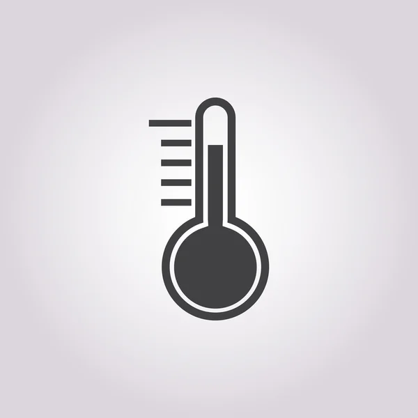 Thermometer-Symbol auf weißem Hintergrund — Stockvektor