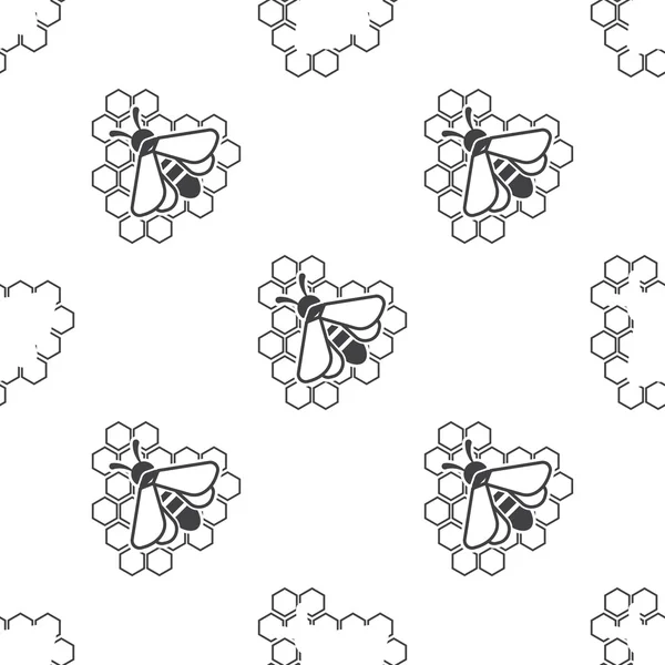 白色背景上的蜜蜂图标 — 图库矢量图片