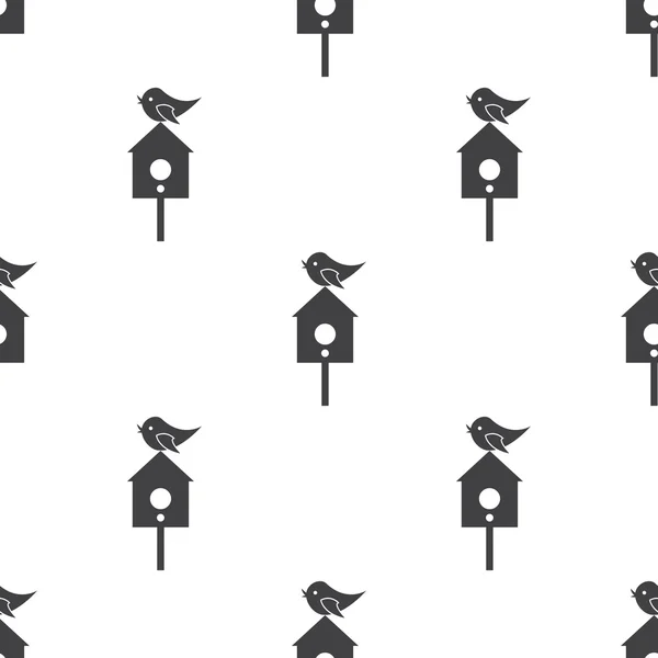 Vogelhaus-Symbol auf weißem Hintergrund — Stockvektor