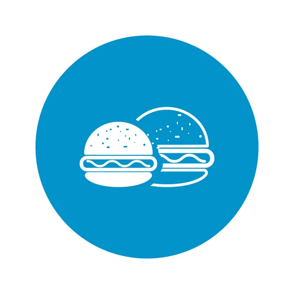 Hamburger pictogram op witte achtergrond — Stockvector