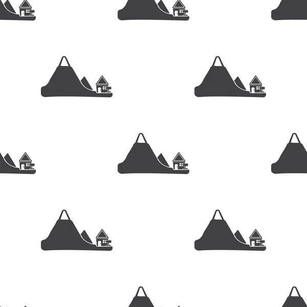 Icona delle montagne su sfondo bianco — Vettoriale Stock