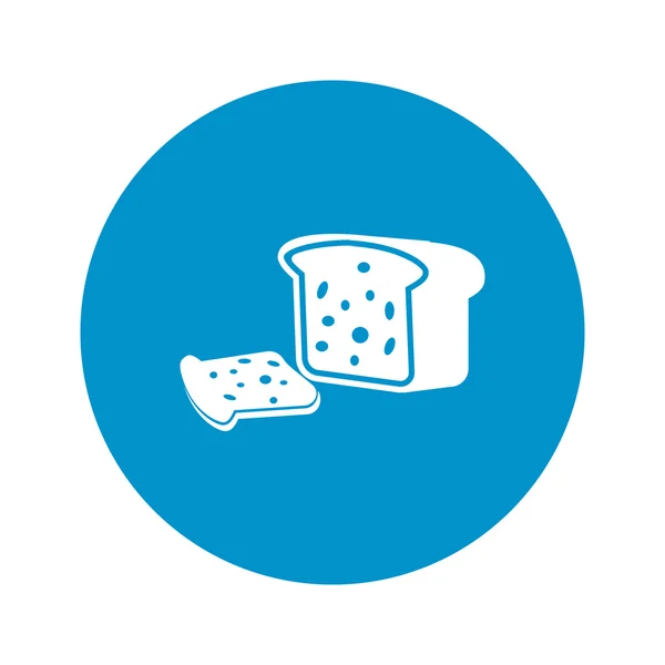 Brood pictogram op witte achtergrond — Stockvector