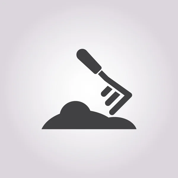 Icono de rastrillos sobre fondo blanco — Vector de stock