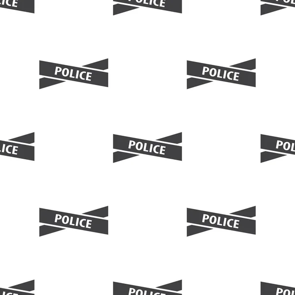 Ícone de fita policial no fundo branco —  Vetores de Stock