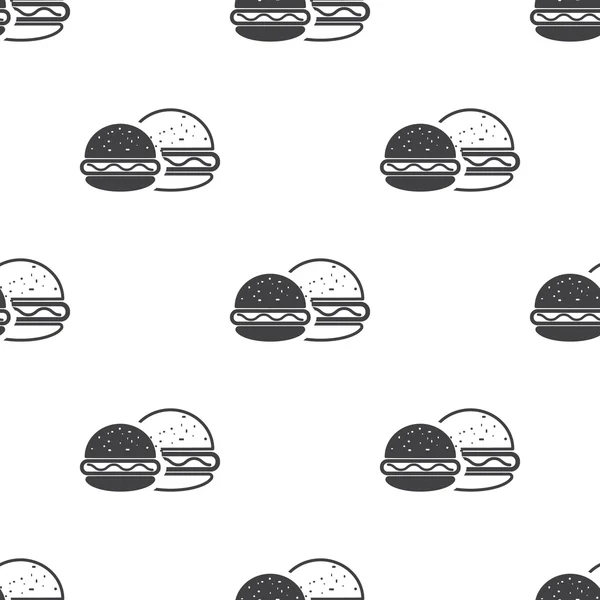 Icône hamburger sur fond blanc — Image vectorielle