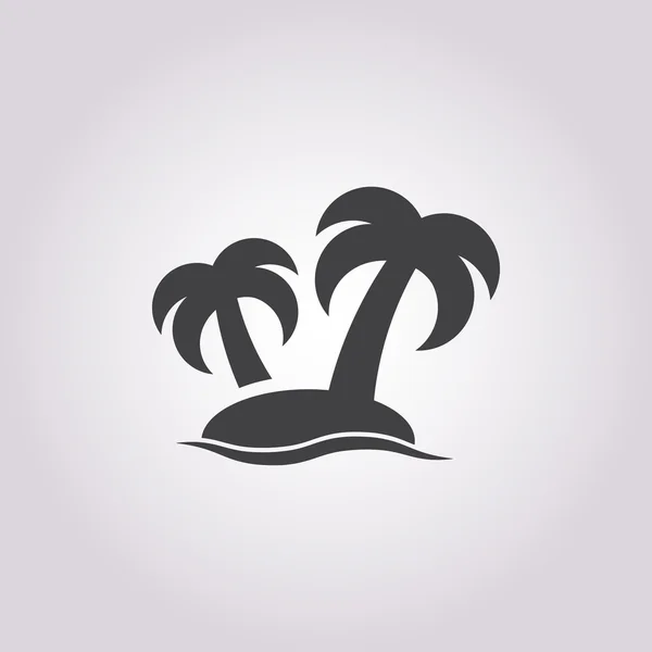 Island icon on white background — Stock Vector