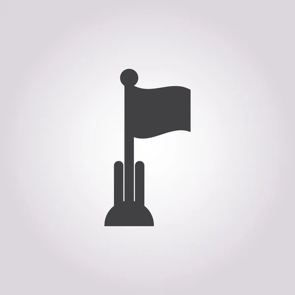Flagga ikon på vit bakgrund — Stock vektor