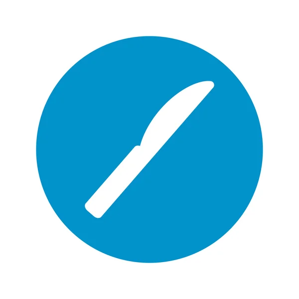 Icona del coltello su sfondo bianco — Vettoriale Stock