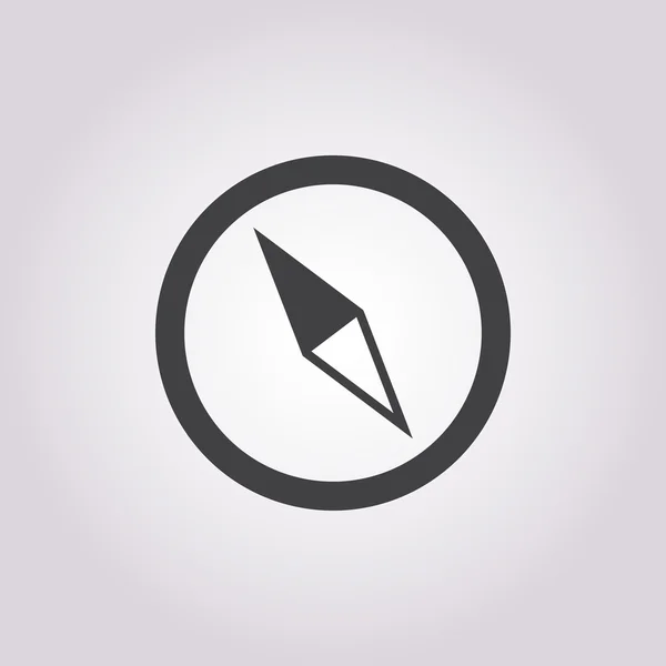 Icône boussole sur fond blanc — Image vectorielle