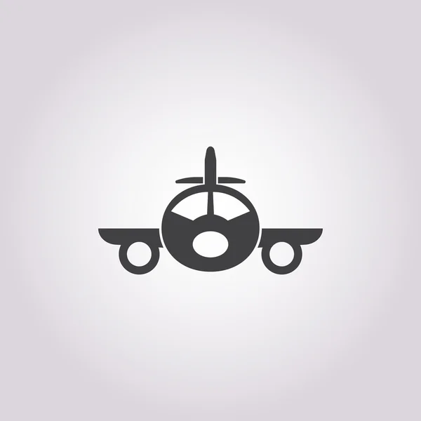 Ícone de avião no fundo branco — Vetor de Stock