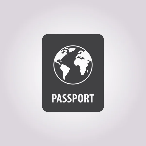 Icono de pasaporte sobre fondo blanco — Archivo Imágenes Vectoriales