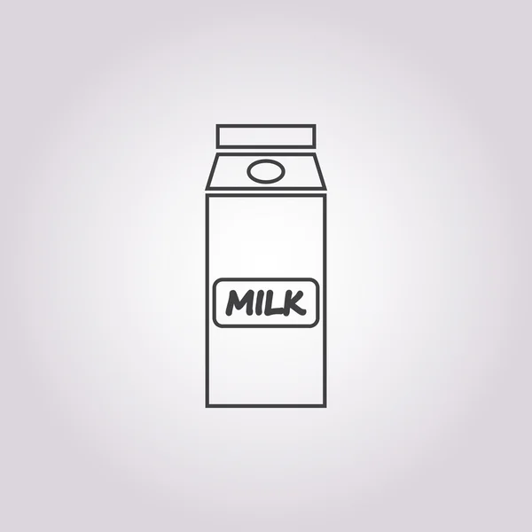 Caixa de ícone de leite no fundo branco — Vetor de Stock