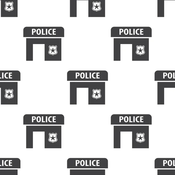 Policejní stanice ikona na bílém pozadí — Stockový vektor