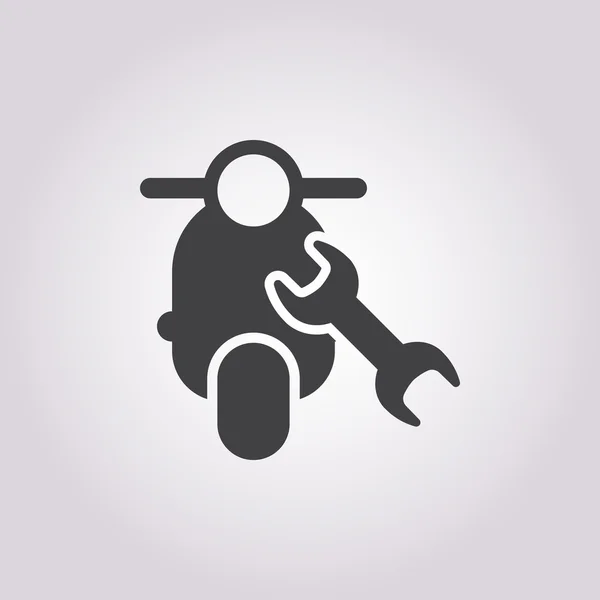 Motosiklet tamir simgesi beyaz arka plan üzerinde — Stok Vektör