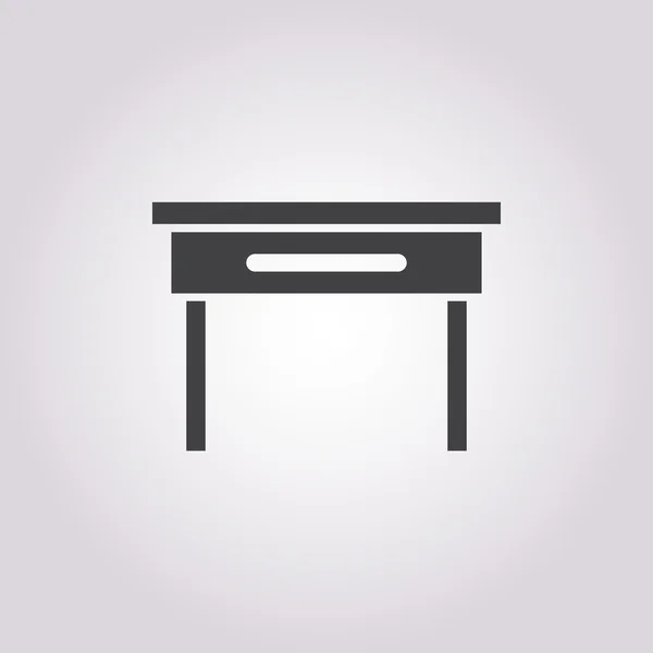 Bureau pictogram op witte achtergrond — Stockvector