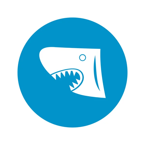 Shark icon on white background — Stock Vector