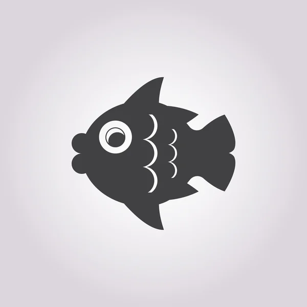 Fish icon on white background — Stock Vector