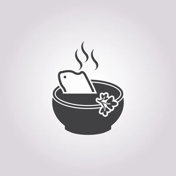 Икона рыбного супа на белом фоне — стоковый вектор