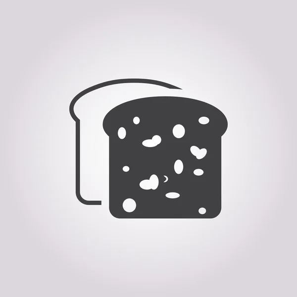 Значок хлеба на белом фоне — стоковый вектор