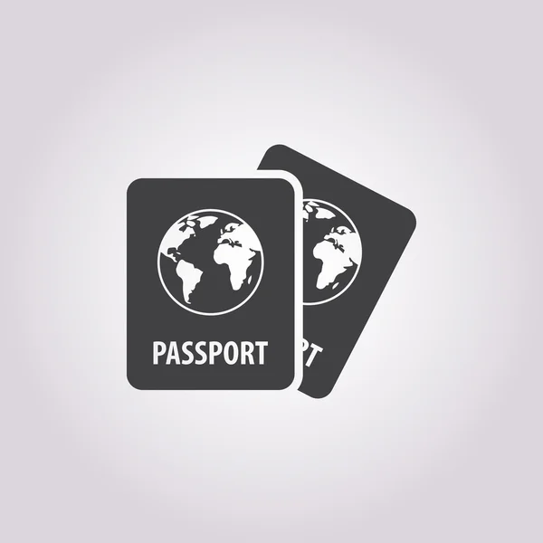 Εικονίδιο διαβατηρίου σε λευκό φόντο — Διανυσματικό Αρχείο