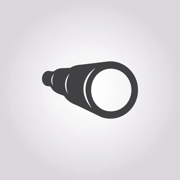 Spyglass icon on white background — Stock Vector