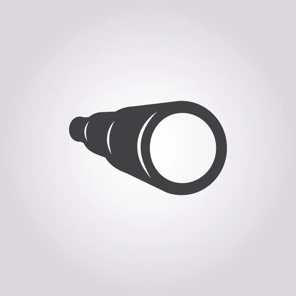 Spyglass pictogram op witte achtergrond — Stockvector