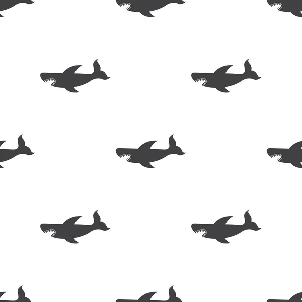 Žralok ikona na bílém pozadí — Stockový vektor