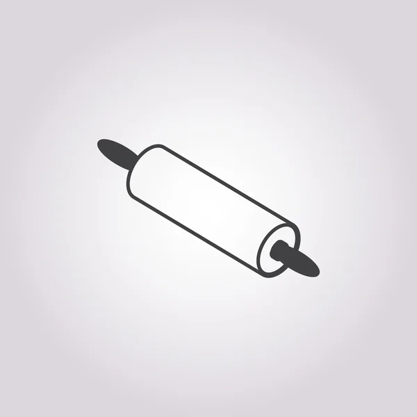 Rolling pin ikon fehér háttér — Stock Vector